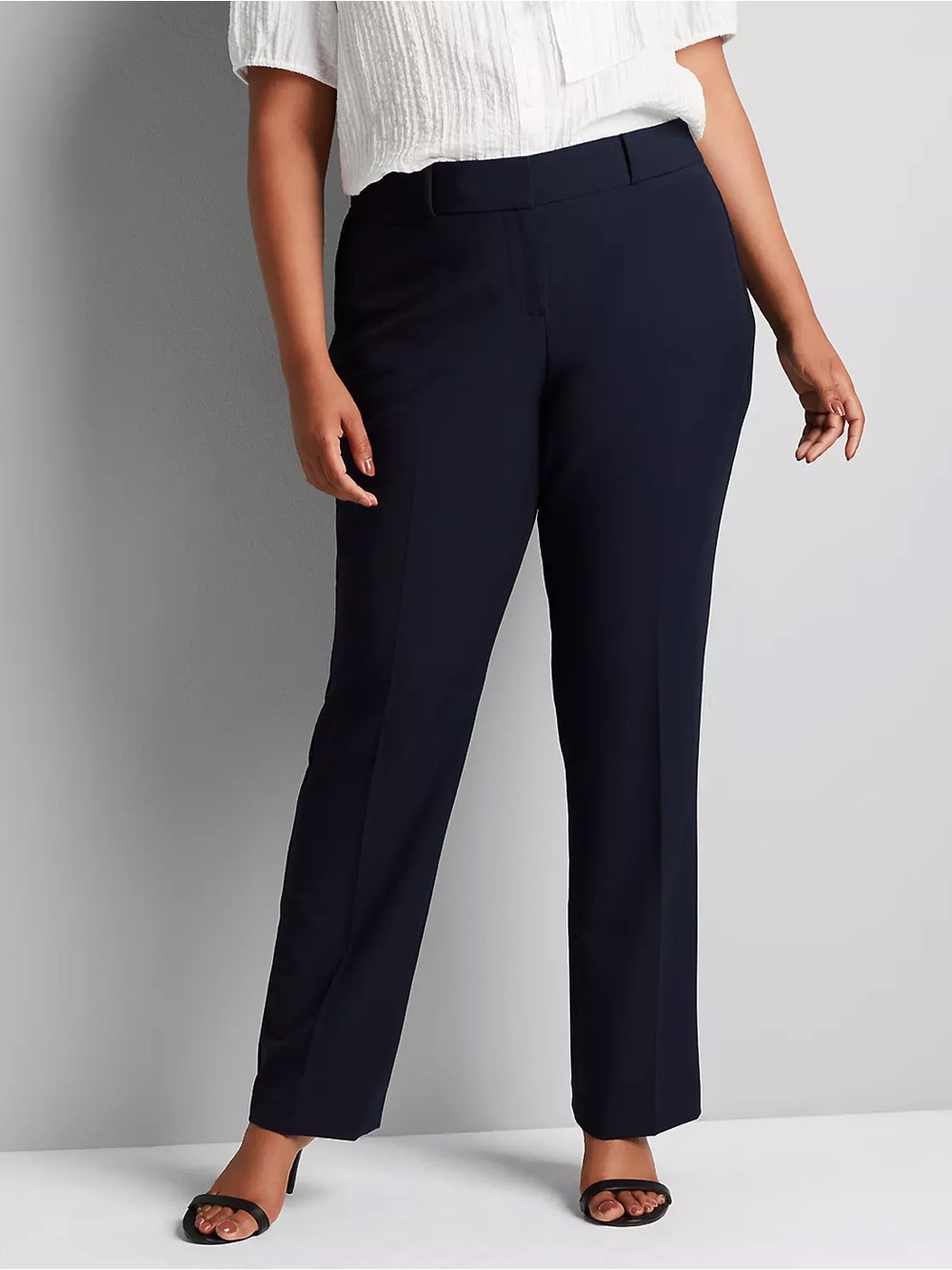 Lane Bryant Dress Pant, Women’s Navy Straight-Leg, Slacks size 16